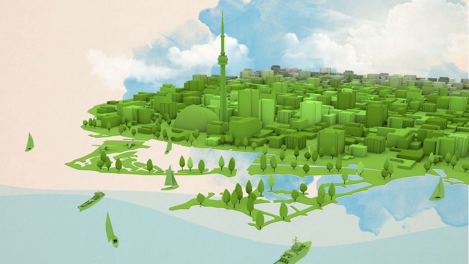 3D map of toronto